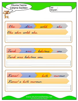 ı sesi Grubu Çalışma Sayfaları